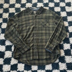 Weatherproof Green Plaid Button Down Shirt.